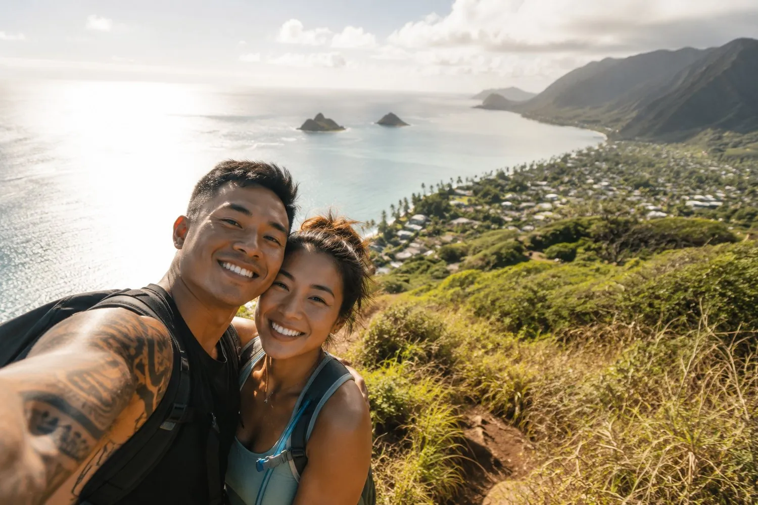 a calm, sunlit moment at home in Hawaii, supported and at ease a calm, sunlit moment at home in Hawaii, supported and at ease
