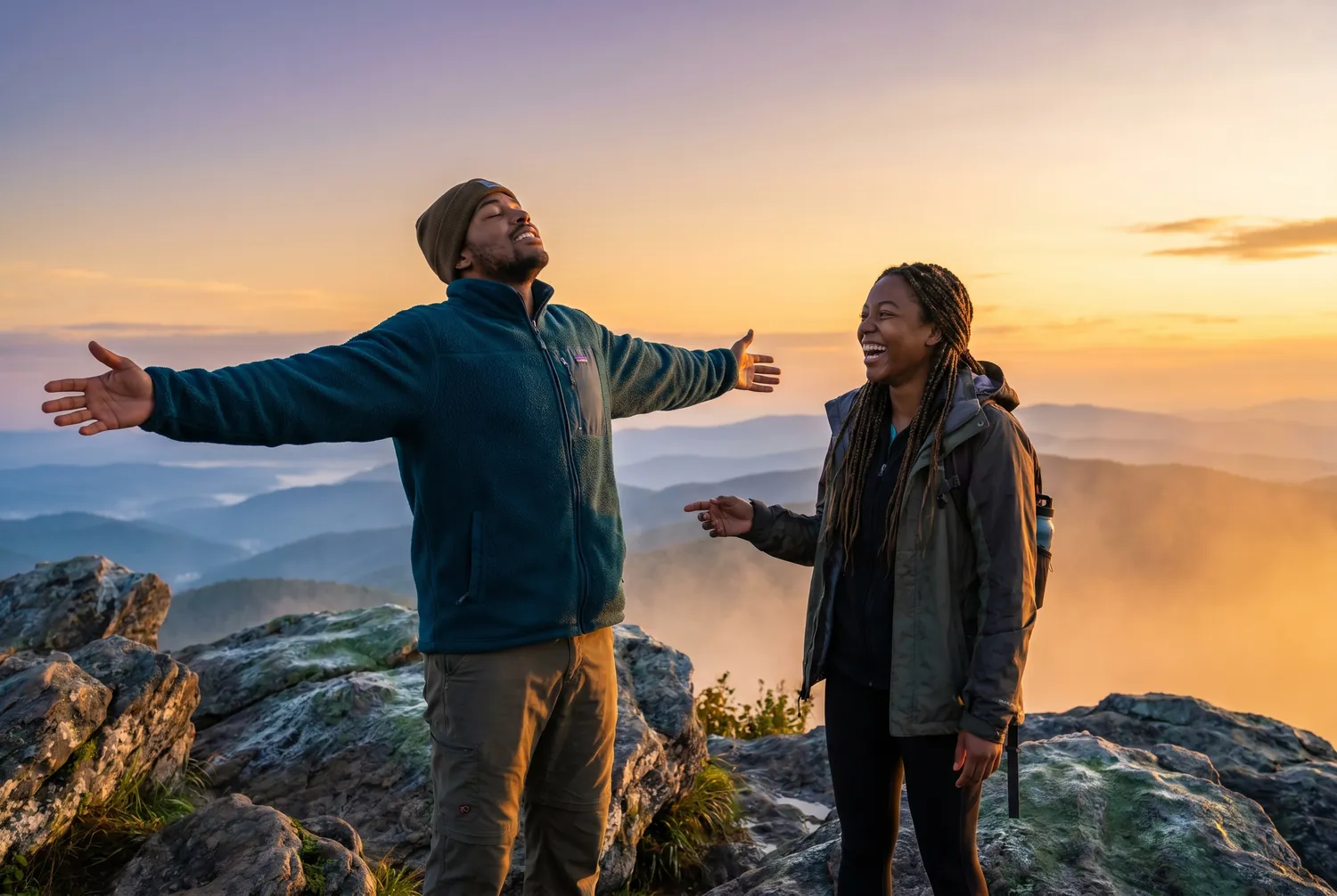 Sunrise at a Blue Ridge overlook near Charlottesville