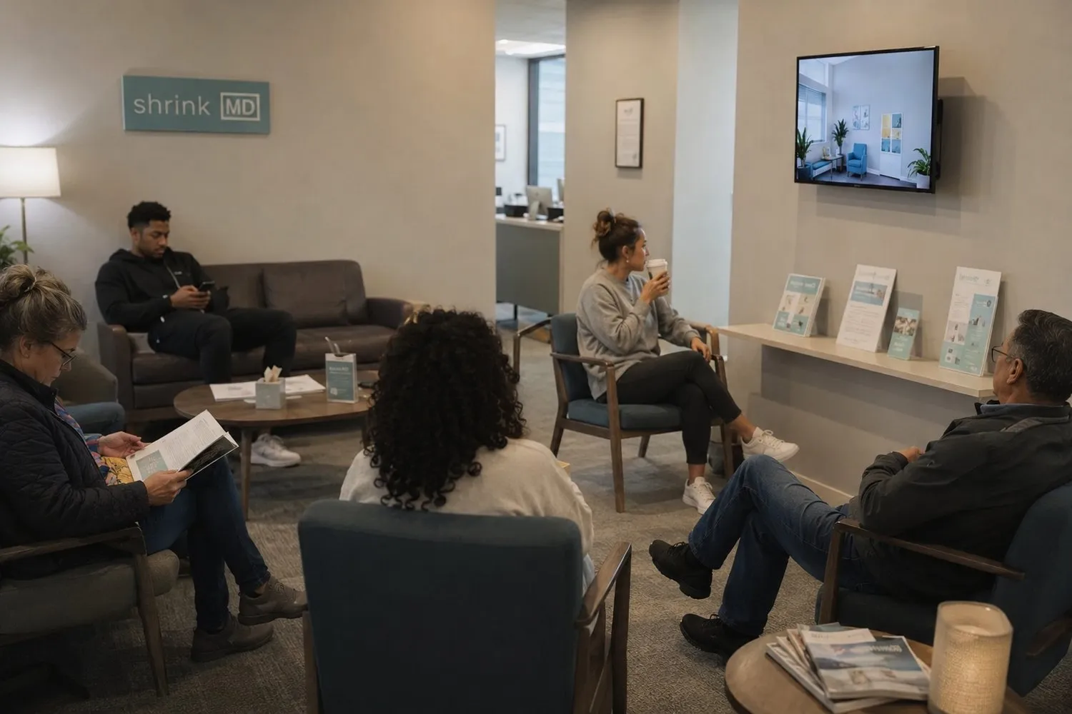 a comfortable home setup for a private video appointment