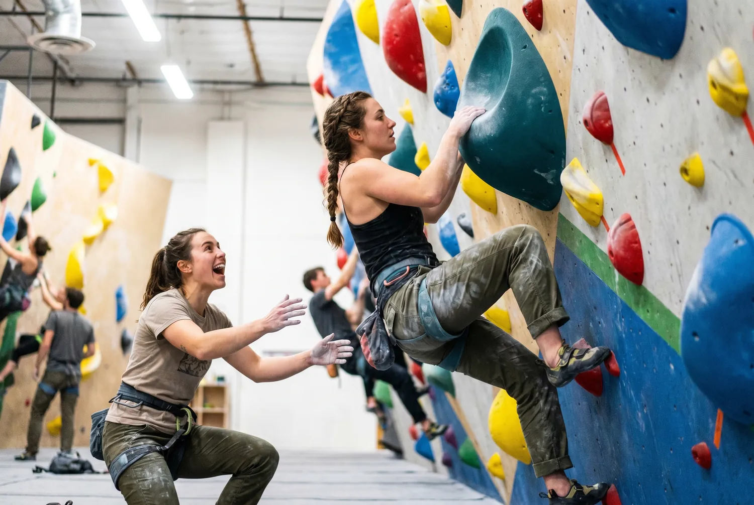 Bouldering at an indoor climbing gym in Tysons Bouldering at an indoor climbing gym in Tysons