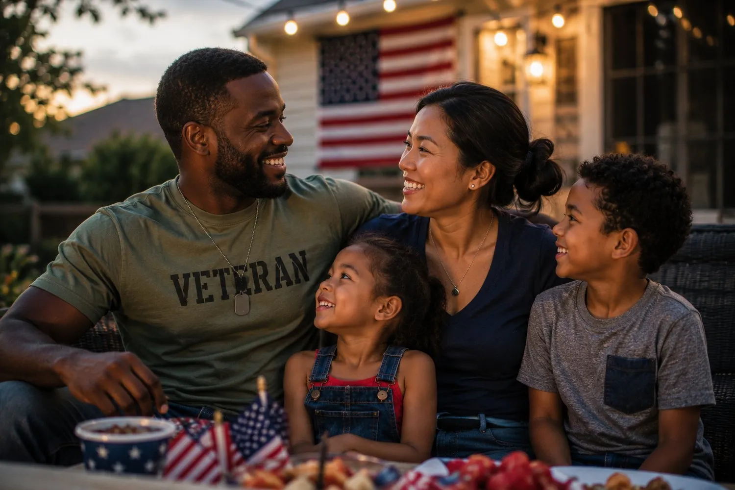 a veteran at home in a calm, hopeful moment